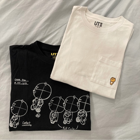2 Kakao Friends Uniqlo Tees - Picture 1 of 3